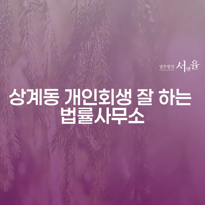 상계동 개인회생 잘 하는 법률사무소