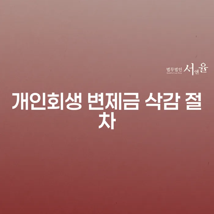 개인회생 변제금 삭감 절차에 대해 알아보시겠어요?