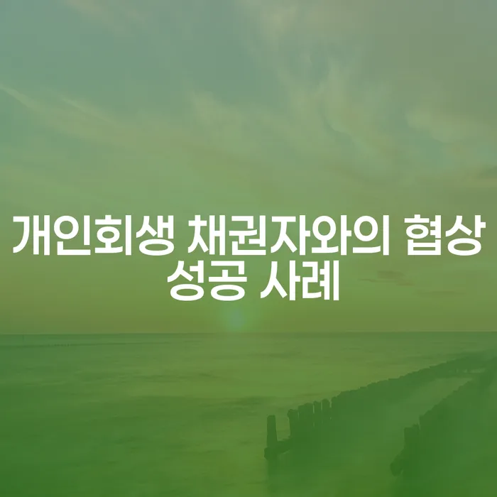 개인회생 채권자와의 협상에서 어떻게 성공할 수 있을까요?