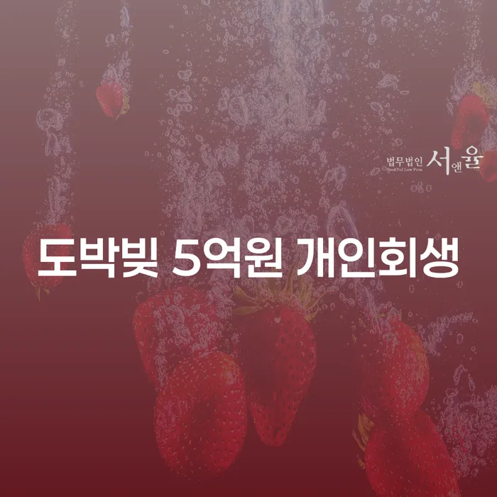 도박빚 5억원, 개인회생으로 해결할 수 있을까요?